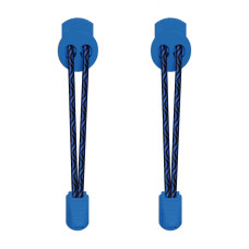 Elastische Schnürsenkel in Schwarz & Blau mit Schnellverschluss