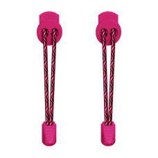 Elastische Schnürsenkel in Schwarz & Pink mit Schnellverschluss