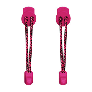 Elastische Schnürsenkel in Schwarz & Pink mit Schnellverschluss