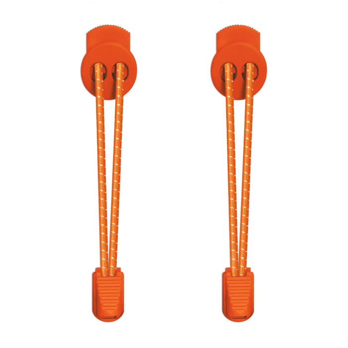Reflektierende neon-orangene Schnürsenkel mit Schnellverschluss