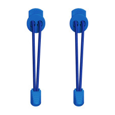 Elastische, blaue Schnürsenkel mit Verschluss