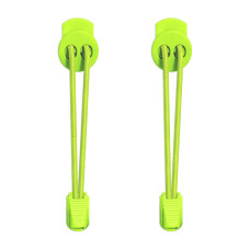 Elastische, neon-gelbe Schnürsenkel mit Verschluss
