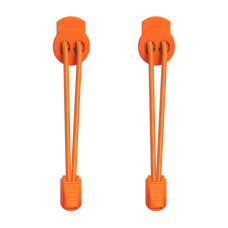 Elastische, orangene Schnürsenkel mit Schnellverschluss