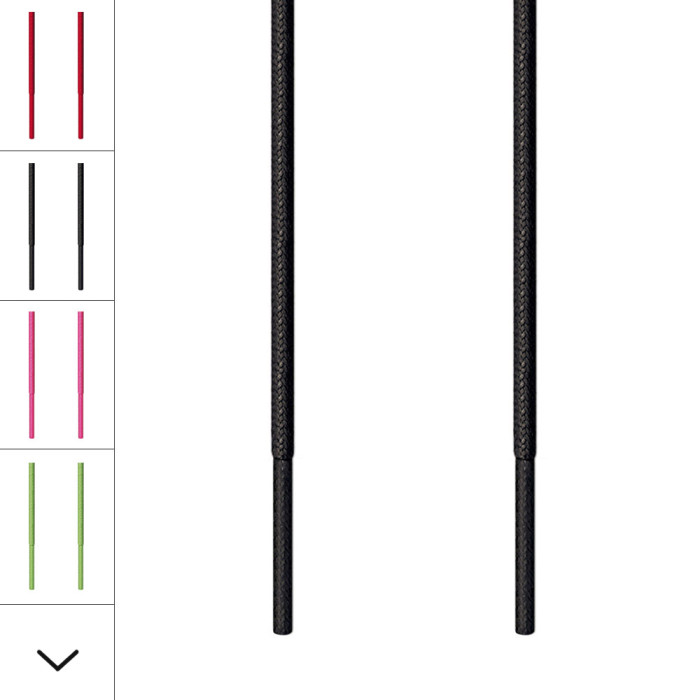 Runde, schwarze Ausgehschnürsenkel