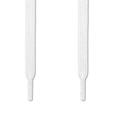 Elastische, flache, weiße Schnürsenkel (No-Tie)