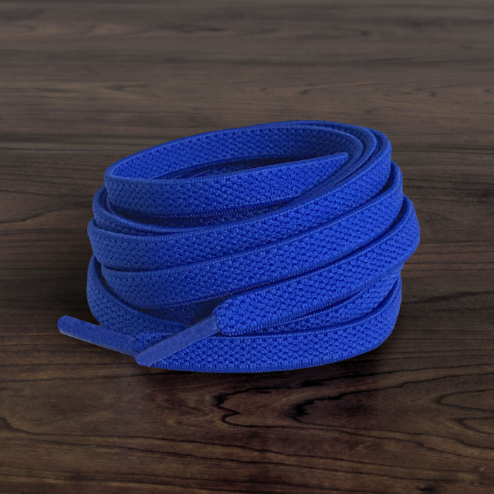 Elastische, flache, blaue Schnürsenkel (No-Tie)