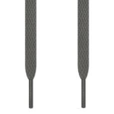 Flache, dunkelgraue Schnürsenkel
