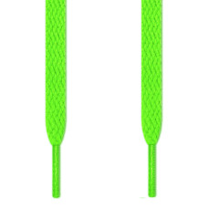 Flache, neon-grüne Schnürsenkel